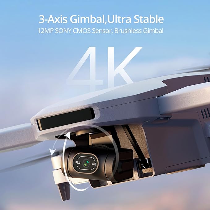 Potensic ATOM, 3-Axis Gimbal 4K Drone with Camera for Adults, Under 249g, 64 Mins Flight, Max 6KM Transmission, Visual Tracking, 4K/30FPS QuickShots, Expansion Kit