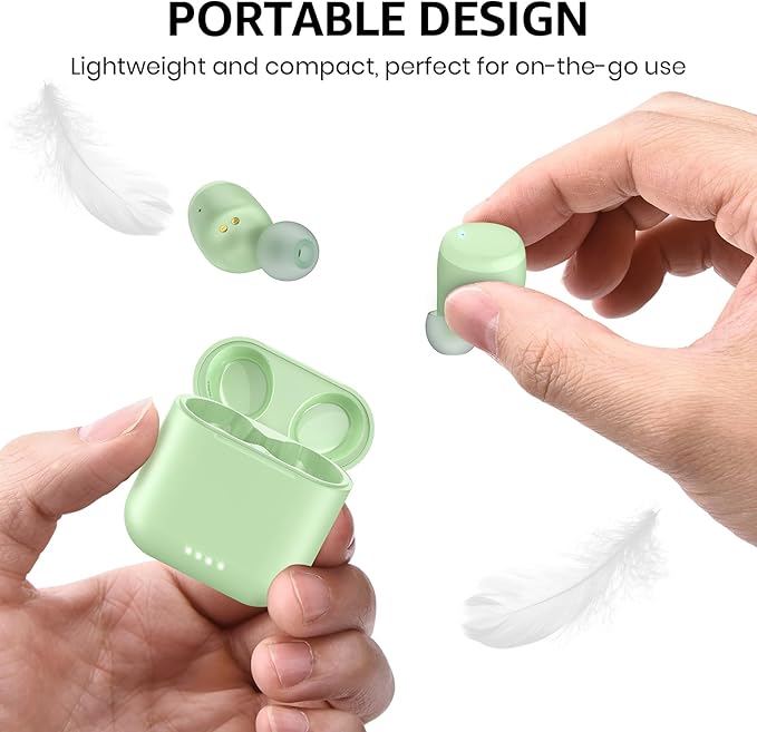 TOZO T6 Wireless Earbuds, IPX8 Waterproof Ear Buds, Stereo Bass Sound Bluetooth 5.3 Headphones in Ear, 50 Hours Playtime Earphones, Wireless Charging Case, Custom 32 EQ via APP