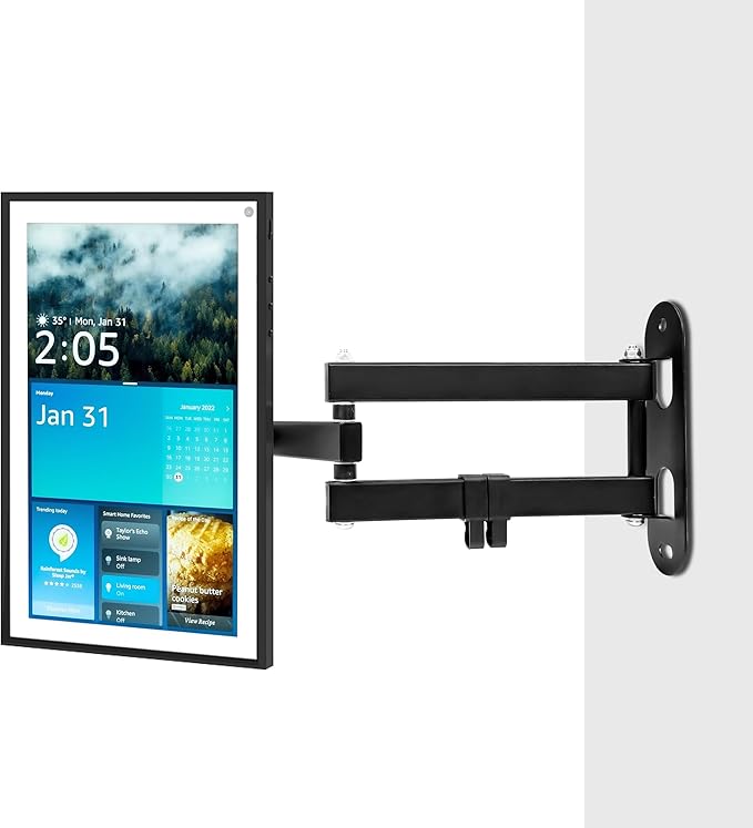 UBeesize Wall Mount for Echo Show 21 and Echo Show 15, Full-Motion Extendable 360° Swivel & 270° Tilt Bracket for Alexa Show 21 &15 – Heavy-Duty, Easy to Install for Smart Displays
