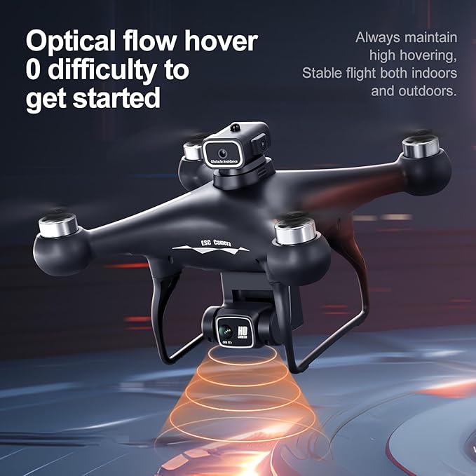 S116 GPS Drone with Screen Controller, Two-batteries, Brushless Motor, Altitude Hold, One Key Take Off/Landing, with Black Outdoor Carrying Case (White - 2 batteries)