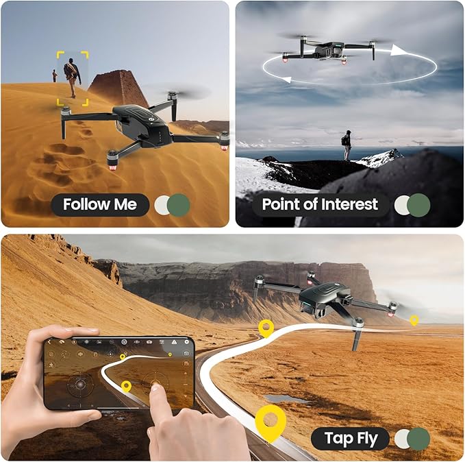 Holy Stone GPS Drone With 4K EIS Camera For Adults, HS175G 249g Foldable RC Quadcopter With Auto Return, Follow Me, 60 Mins Flight Time, Battery Fast Charge, Headless Mode, Upgraded HS175D