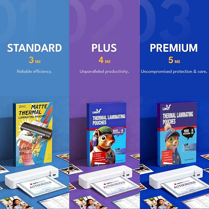 Uinkit 4Mil 100Pack Legal Size Laminating Sheets, 8.5"x14" (9x14.5) Inches Laminate Pouches, Bubble-Free Protector for Documents Photo, Use in Office School Supplies with Thermal Laminator Machine