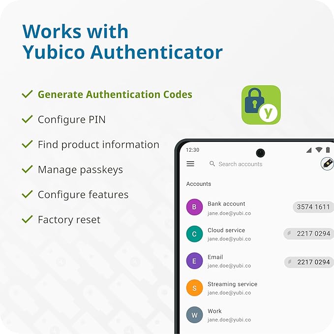 Yubico - YubiKey 5Ci - Two-Factor authentication Security Key for Android/PC/iPhone, Dual connectors for Lighting/USB-C - FIDO Certified