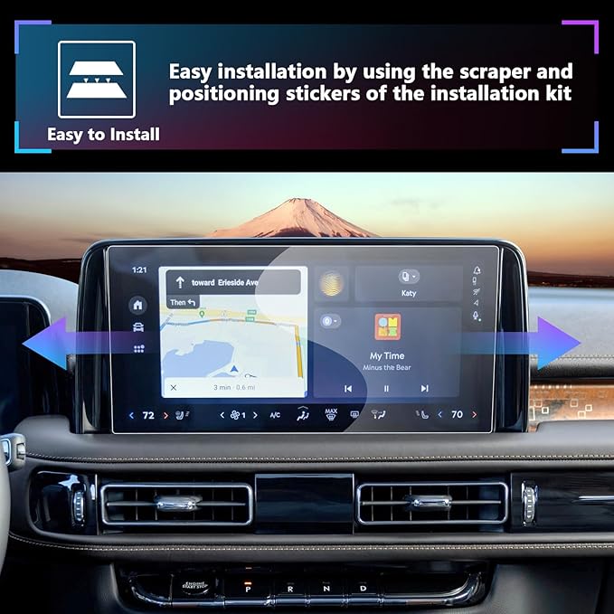 SXCY for 2025 Lincoln Aviator Screen Protector 13.2 Inch 2025 Aviator Accessories 2025 Aviator Navigation Infotainment Screen Protector[2PCS Nano]