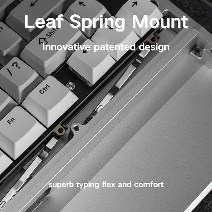 Black Diamond 75 v2 RGB Wireless Mechanical Gaming Keyboard, 2.4G 2ms Latency, Tri-Mode Connection, Leaf Spring Mount, Custom Internals, Hotswapable Switch