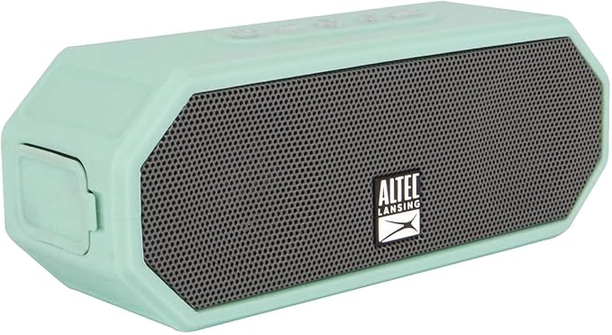 Altec Lansing LifeJacket H2O 4 - Waterproof Bluetooth Speaker, Durable & Portable Speaker with Voice Assistant, 10 Hour Battery Life & 100 Foot Range, Mint
