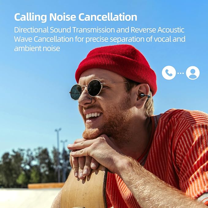 MUZEN Open Ear Headphones, Trickle 4g Lightweight Wireless Bluetooth 5.4 Clip On Earbuds with 38H Playtimes, Fit Comfort Sport Ear Clip Earbuds, Hi-Fi Earphones for Fintness Running Workout