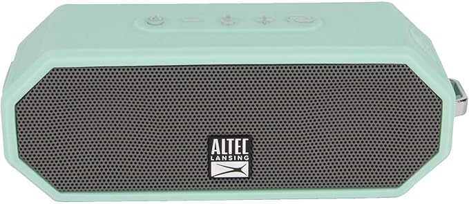 Altec Lansing LifeJacket H2O 4 - Waterproof Bluetooth Speaker, Durable & Portable Speaker with Voice Assistant, 10 Hour Battery Life & 100 Foot Range, Mint