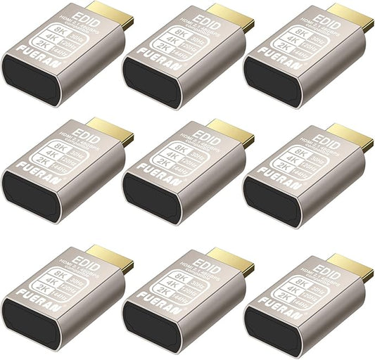 4K 120Hz HDMI 2.1 Dummy Plug,Virtual Display Emulator,displayport Dummy Plug 4k 120hz,Headless Ghost Display Adapter,8K EDID Monitor 3840x2160@120HZ (8K-30Hz-9P)