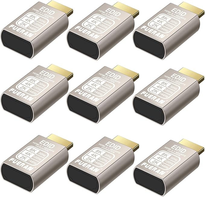 4K 120Hz HDMI 2.1 Dummy Plug,Virtual Display Emulator,displayport Dummy Plug 4k 120hz,Headless Ghost Display Adapter,8K EDID Monitor 3840x2160@120HZ (8K-30Hz-9P)