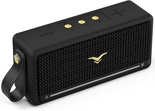 Bluetooth Speakers, 40W Peak Portable Wireless Retro Speaker, IP67 Waterproof, TWS Pairing, Active Extra Bass, Bluetooth 5.3 Loud Speaker with LED Lights, for Office, Home, Party, Outdoor, Beach, Gift