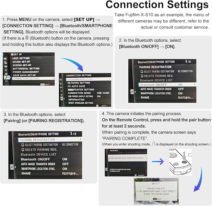 for Fujifilm Camera Tripod with Rechargeable Shutter Release,AODELAN Shooting Grip Wireless Remote Control Handle for Fuji X-T30 II, X-S10, X100VI, X-H2S, X-H2, X-T5, X-T4, X-T3, X-S20, X-T50, X-T30