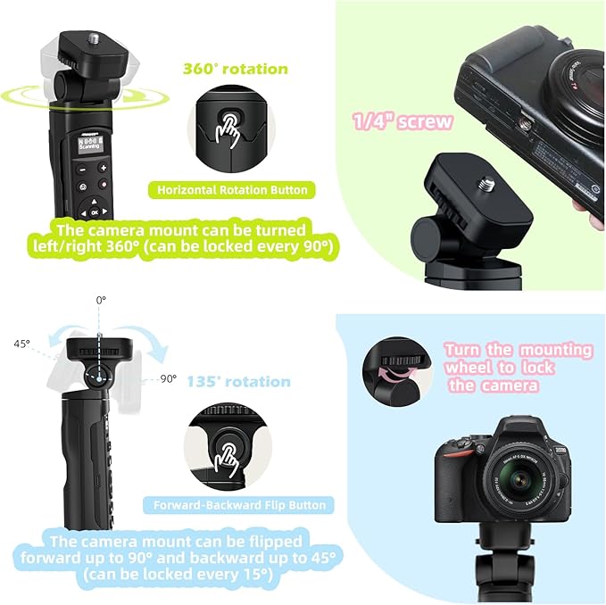 for Nikon Wireless Shooting Grip and Tripod,Rechargeable Wireless Shutter Release with OLED Screen – Video, Zoom & Focus Control for for Nikon A1000, B600, P1000, P950, Z6III, Z30, Z50II, Zfc, Z5