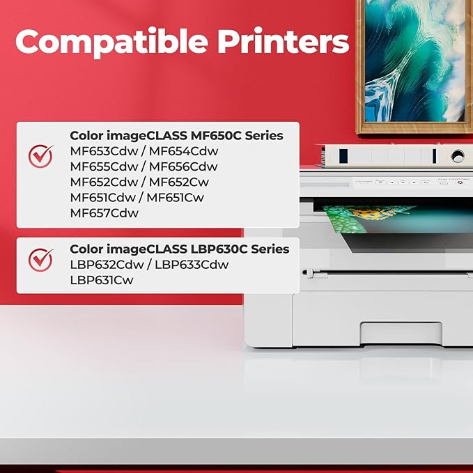 067H Toner Cartridge Set 067 Mf656Cdw Mf652Cdw High Yield Compatible for Canon 067H Toner Cartridge Set for Canon Color imageCLASS Mf656Cdw Mf654Cdw LBP632Cdw MF650C Mf653Cdw LBP630C Printer 4 Pack