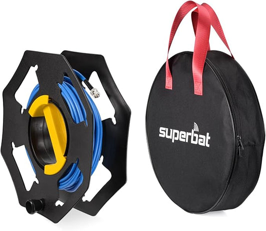 Superbat SDI Cable BNC Cable 75ohm Belden 1694A 100ft + 3G/6G SDI Cable Reel Supports HD-SDI/3G-SDI/4K/6K SDI Recorder Camera Monitor Converter Router Audio Sync Broadcast etc.