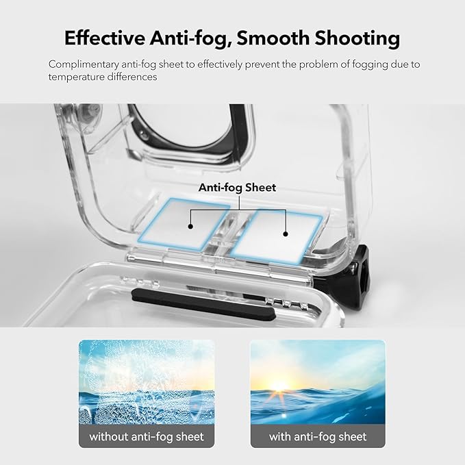 Waterproof Case for DJI Action 5 Pro/Action 4/3, Protective Diving Housing, Floating Handle, Head Strap, Storage Carrying Case for DJI Osmo Action Diving Accessories