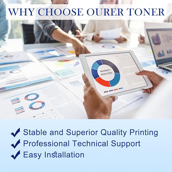 TN760 Toner Cartridge Compatible for Brother TN-760 Toner for MFC-L2710DW MFC-L2750DW HL-L2350DW HL-L2370DW HL-L2395DW DCP-L2550DW Printers (1 Pack)