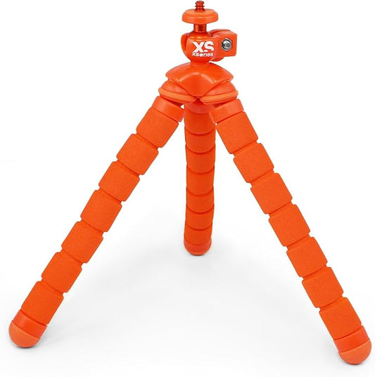 Bendy Monochrome, Flexible Compact Camera Tripod Ball Head Fits All Nikon, Canon, Sony, Olympus, Digital Cameras, Camera Accessories (Orange)