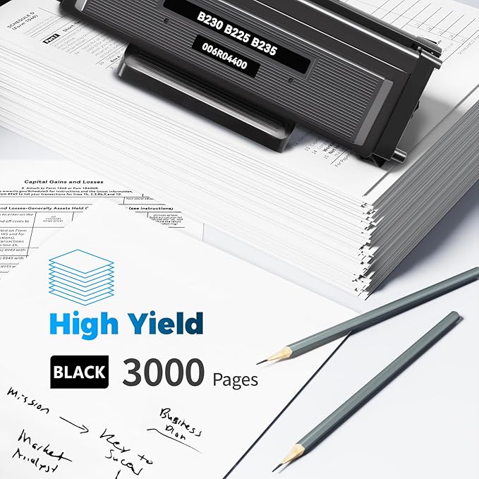 B230 B225 B235 Toner Cartridges 1 Pack Compatible with Xerox B230 006R04399 006R04400 006R04401 for B225 B235 B230 B225DNI B235DNI B230DNI Printers (with Chip)