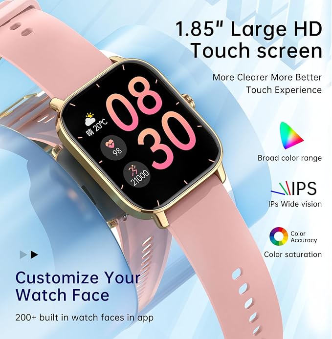 Smart Watch for Men Women Fitness: Make Answer Call Digital Mens Watches Waterproof Running Pedometer Smartwatch for Android Phone iPhone Samsung Compatible Sleep SpO2 Heart Rate Monitor Step Tracker