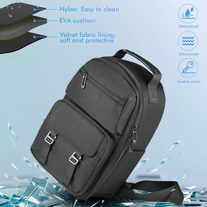 FOREGOER Carrying Case Compatible with Meta Quest 3/3S, Oculus Quest 2/Vision Pro/Pico 4 VR Travel Storage Bag for Gaming Headset with Elite Strap, Touch Controllers and Other Accessories