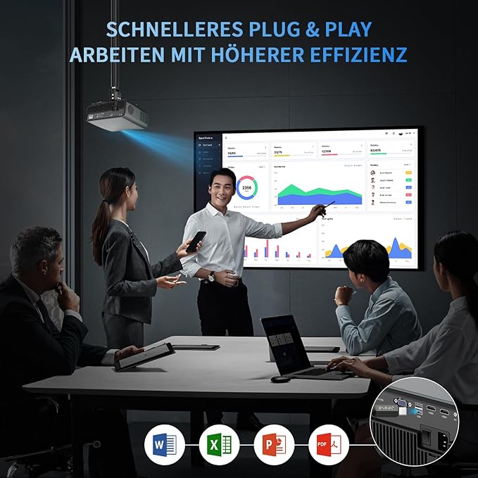 4K Smart Daylight Projector 5G WiFi Bluetooth,1000 ANSI/13000 Lumen Native 1080P Ultra HD Outdoor Movie Projector,Android Projector with Apps Keystone, Zoom, Home Cinema and Video Games,200” Display