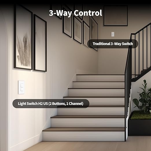 Aqara Smart Light Switch H2 (2-in-1 Neutral, 2 Buttons, 2 Channels), Thread/Zigbee Protocol, Wall Switch for Smart Home, Supports Apple Home, Google, Alexa, Matter Over Thread