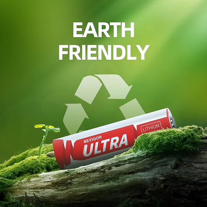 BEVIGOR Lithium Batteries AA, AA Batteries 16Pack, 1.5V AA Lithium Battery, Double A Battery, Longer Lasting AA Batteries for Trail Camera, Flashlight, Toys, Remote Control【Non-Rechargeable】