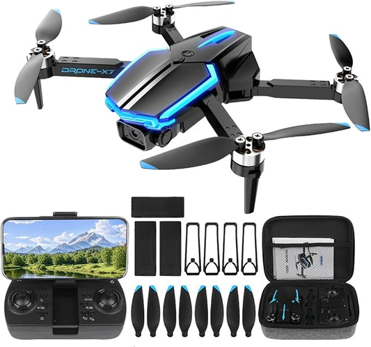 Drone with Camera 1080P, Best gift for Beginners and Adults, One-Key Takeoff/Landing, Gestures Selfie, Altitude Hold, 3D Flips, rc camera drone, Foldable Remote Control Quadcopter drones