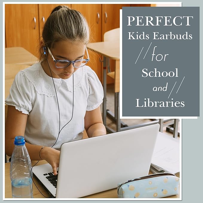 Kanayu 100 Pack Wired Earbuds Bulk for Classroom Ear Headphones Wired Basic Student Earbuds No Microphone with 3.5mm Jack for Kids Class Laptop School Library, Individually Bagged(Multicolor)