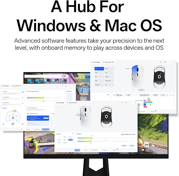 Rapoo VT7 Wireless Gaming Mouse, True 8K Wireless Polling Rate, 53g Lightweight, Up to 500 Hr Battery, Nordic nRF54L15 MCU, 100-Million Mechanical Switch, 10 Programmable Buttons, Black