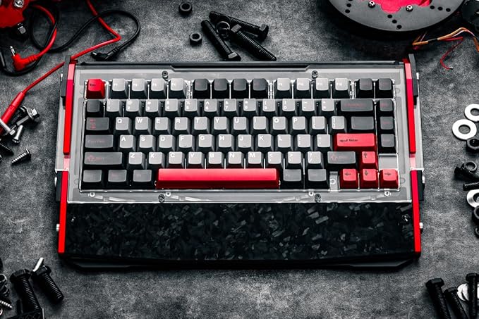 Black Diamond RT Hall Effect Magnetic Gaming Keyboard 75%, 0.04mm Accuracy, 8k Polling Rate, 0.25ms Latency, Leaf Spring Mount Mechanical Feel, Custom Fixed-Wall Magnetic Switch, Alpine White