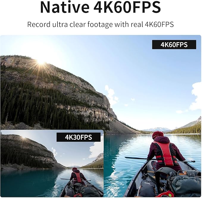 SJCAM Waterproof Camera 4K60fps Action Camera with 170° FOV HDR,Underwater Camera Snorkeling,OIS Stabilization,8X Slow-Mo Zoom,Support External Mic&Remote Control,Helmet/Bike Kits,Gifts (J8PRO)