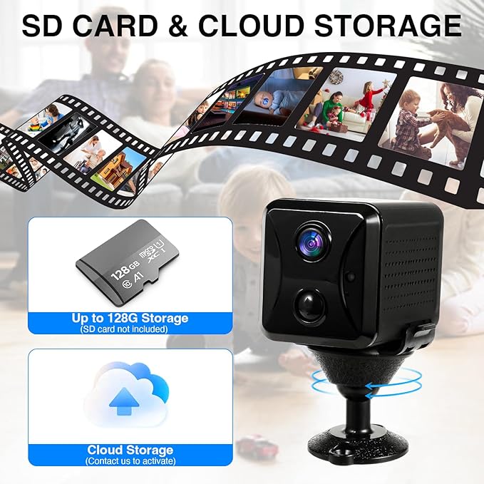 2025 Upgraded Hidden Camera Spy Camera,4K HD Mini Nanny Cam for Home/Office with Night Vision, App Control WiFi Indoor Security Camera, Motion Detection,Wireless Remote Viewing Cam