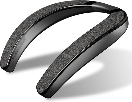 Bluetooth Speaker, Portable Wireless Neckband Home TV Speakers, Theater Stereo Surround Sound with Microphone, Wireless Loudspeaker for Outdoor Sports with Receiver