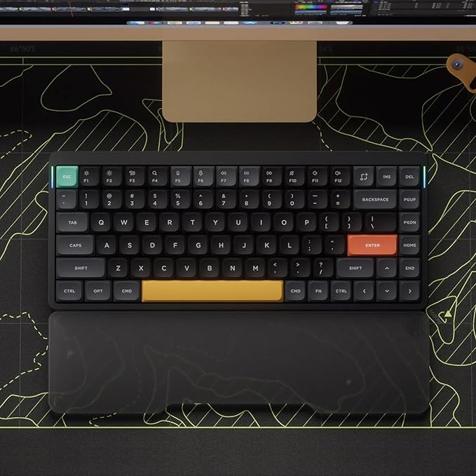 nuphy Air75 V2 Portable 75% Mechanical Keyboard,Wireless Keyboard,Supports Bluetooth/2.4G/USB-C RGB Bluetooth Gaming Keyboards,Compatible with Windows/Mac OS/Linux Systems-Gateron Wisteria Switch