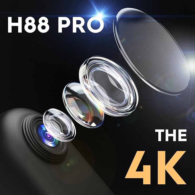 4K Thumb Action Camera, 128GB Wearable Mini Body Cam, with Magnetic Accessories, High Battery Capacity for 2H Vedio Time, Fit for Vlogging, Biking, Diving, Animals Recording