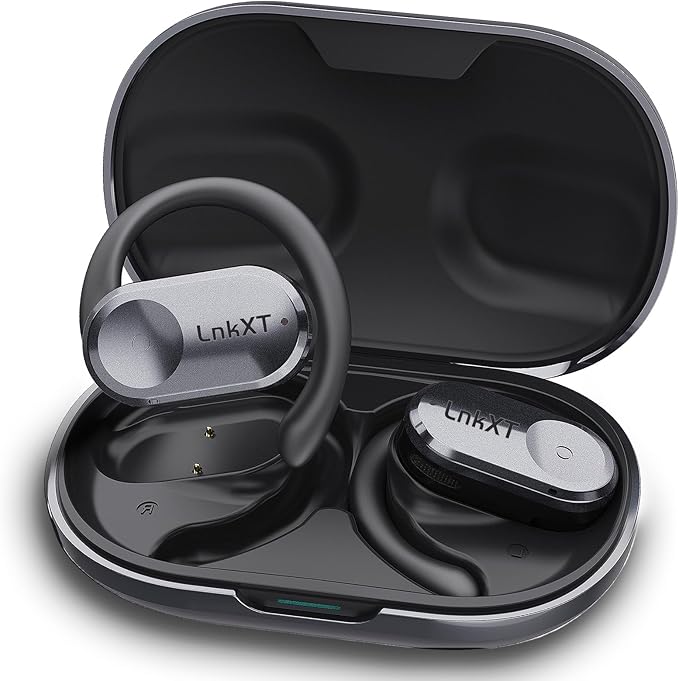 for Open Ear Headphones, True Wireless Earbuds, Bluetooth Headphones,16.2mm Speakers, Bluetooth 5.4 Headset with Mic for Meeting/Sports/Running/Cycling/Driving/Gaming/Gym/Travel