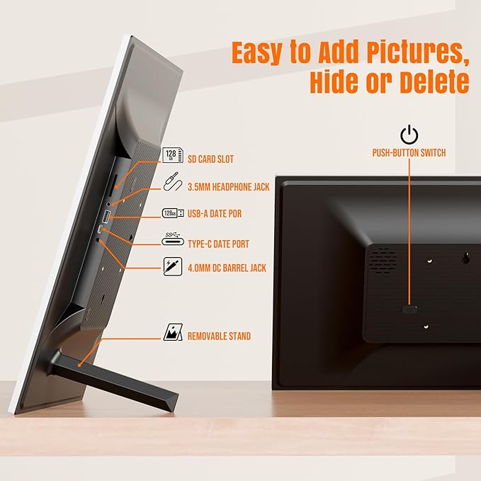 Smart WiFi Digital Picture Frame - 15.6-inch Full HD Touchscreen, 64GB Electronic Photo Frame Wall Mountable for Home Decor, Supports USB&SD Card, Share Precious Memories via Frameo App Anywhere