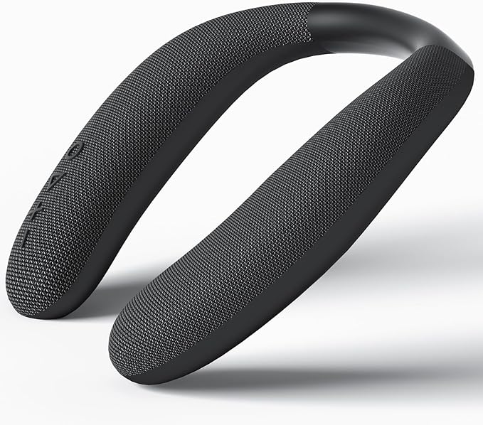 Portable Wireless Neckband Home TV Speakers, Theater Stereo Surround Sound with Microphone, Wireless Loudspeaker for Outdoor Sports with Bluetooth Receiver