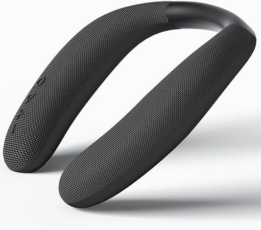 Portable Wireless Neckband Home TV Speakers, Theater Stereo Surround Sound with Microphone, Wireless Loudspeaker for Outdoor Sports with Bluetooth Receiver