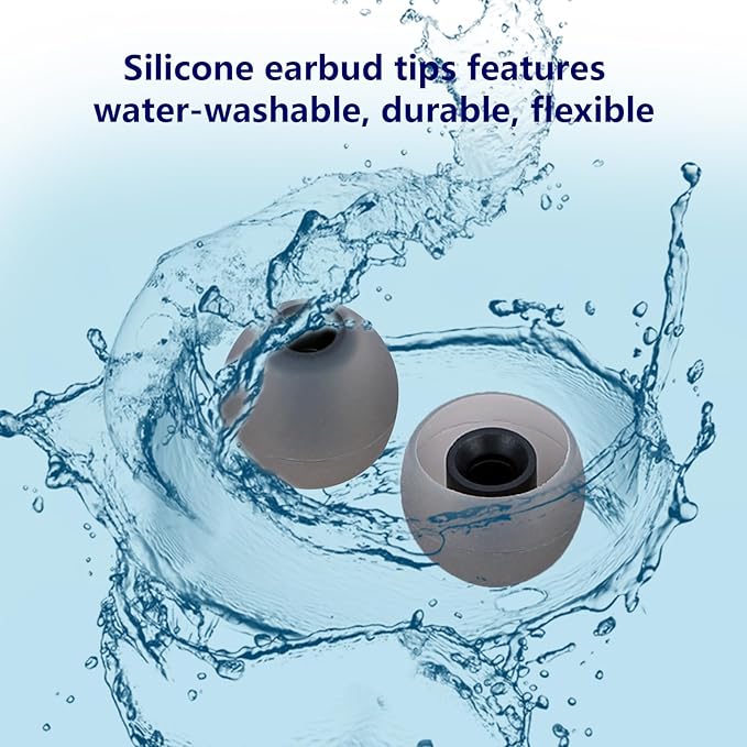 Silicone Replacement Earbud Tips Earbud Covers Fit for in-Ear Headphones (Inner Hole 3.8mm -5.1mm) Earbud Replacement Tips Ear Tips 9 Pairs