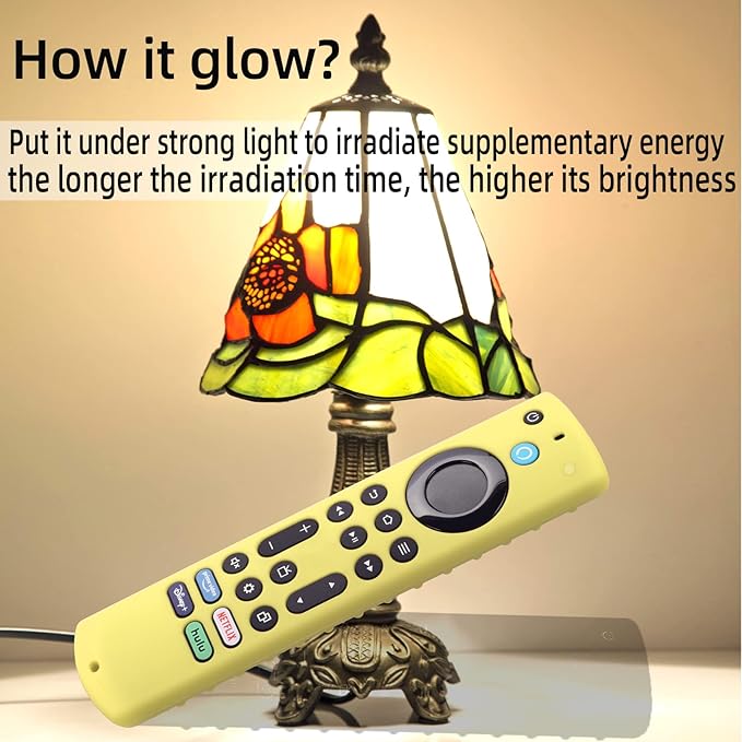 6.2 Inch Silicone Cover for 2023 Fire TV Stick 4K Max 2nd/Fir TV Omni Series/FireTV 4-Series Remote,Toshiba/Insignia FirTV Remote Cover with Lanyard(Glow Green)