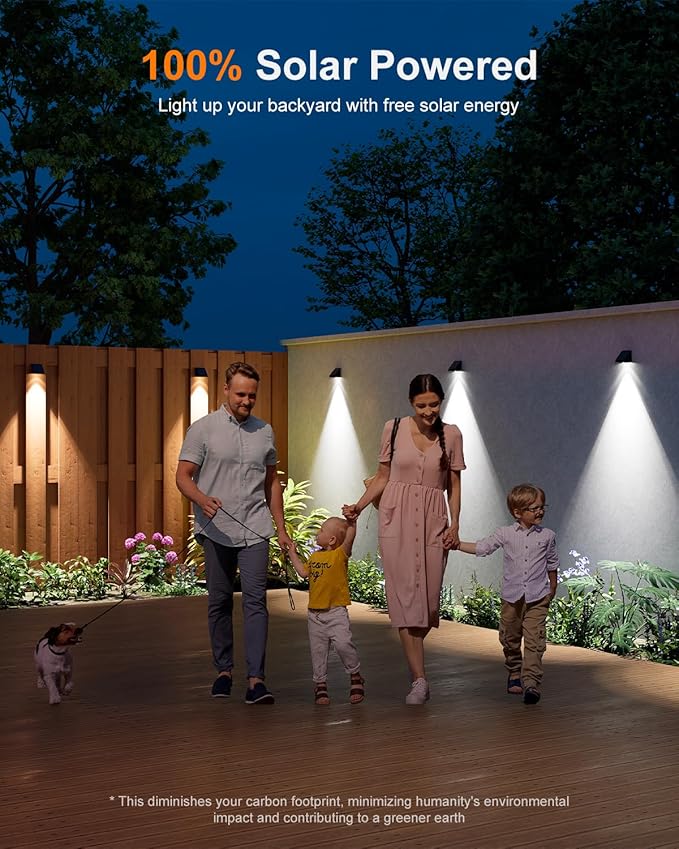 16 Pack Bright Sun Power Fence Lights Outdoor Waterproof with Cool White LED Spot, for Exterior Door, Deck, Step, Yard, Railing, Porch, Pool Cage, Modern Designed for Enhanced Security, Easy Mounting