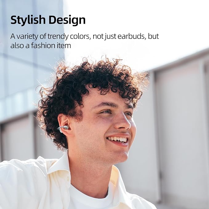 MUZEN Open Ear Headphones, Trickle 4g Lightweight Wireless Bluetooth 5.4 Clip On Earbuds with 38H Playtimes, Fit Comfort Sport Ear Clip Earbuds, Hi-Fi Earphones for Fintness Running Workout