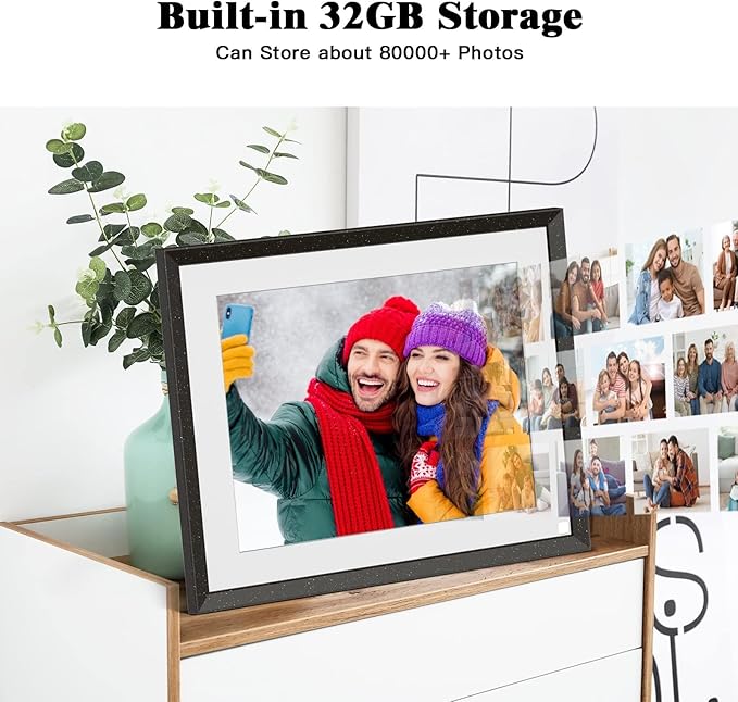 WiFi Digital Picture Frame 9.7 Inch Digital Photo - WiFi Smart Digital Frame with Touch Screen, 32GB Memory, Motion Sensor, Send Pics and Video via App from Anywhere, Best Gift for The Important Day