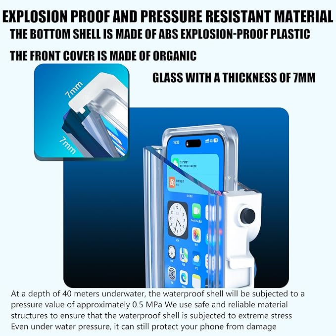 Waterproof Diving Case for iPhone 15 Pro Max/15 Plus/14 Plus/14 Pro Max/13 Pro Max /12 Pro Max, 131FT/40M Underwater Waterproof Photography Housing for Surfing Snorkeling Floating (M1) White