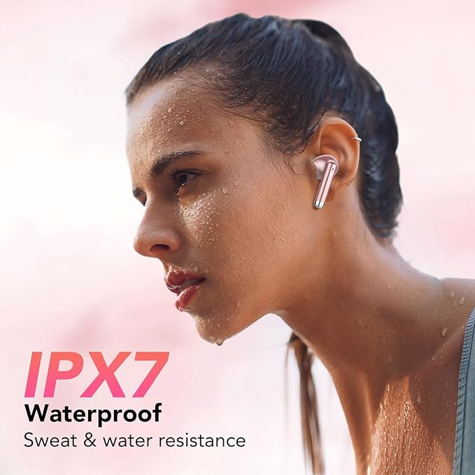 Wireless Earbuds, 2025 New Bluetooth 5.4 Headphones HiFi Stereo with 4 ENC Mic, 40H Mini Ear Buds In-Ear Noise Cancelling Earbuds with LED Screen, Ultra Light USB-C Bluetooth Earphones for Android iOS