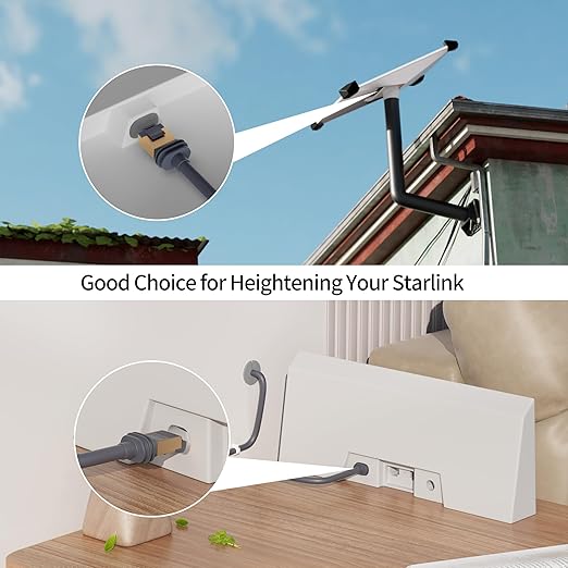 Starlink Gen 3 Ethernet Replacement Cable - 75FT/25M Weatherproof Outdoor Extension Cable with Accessories - Standard V3 for Starlink Mini