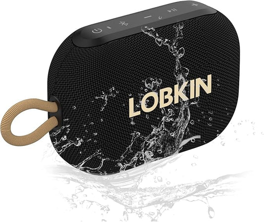 LOBKIN Portable Bluetooth Speaker,IP67 Waterproof 360°Immersive Sound Built in Mic 10W Loud Sound All Day Playtime Wireless Stereo Pairing,Bluetooth 5.4 Small Wireless Speaker for Home/Outdoors/Travel